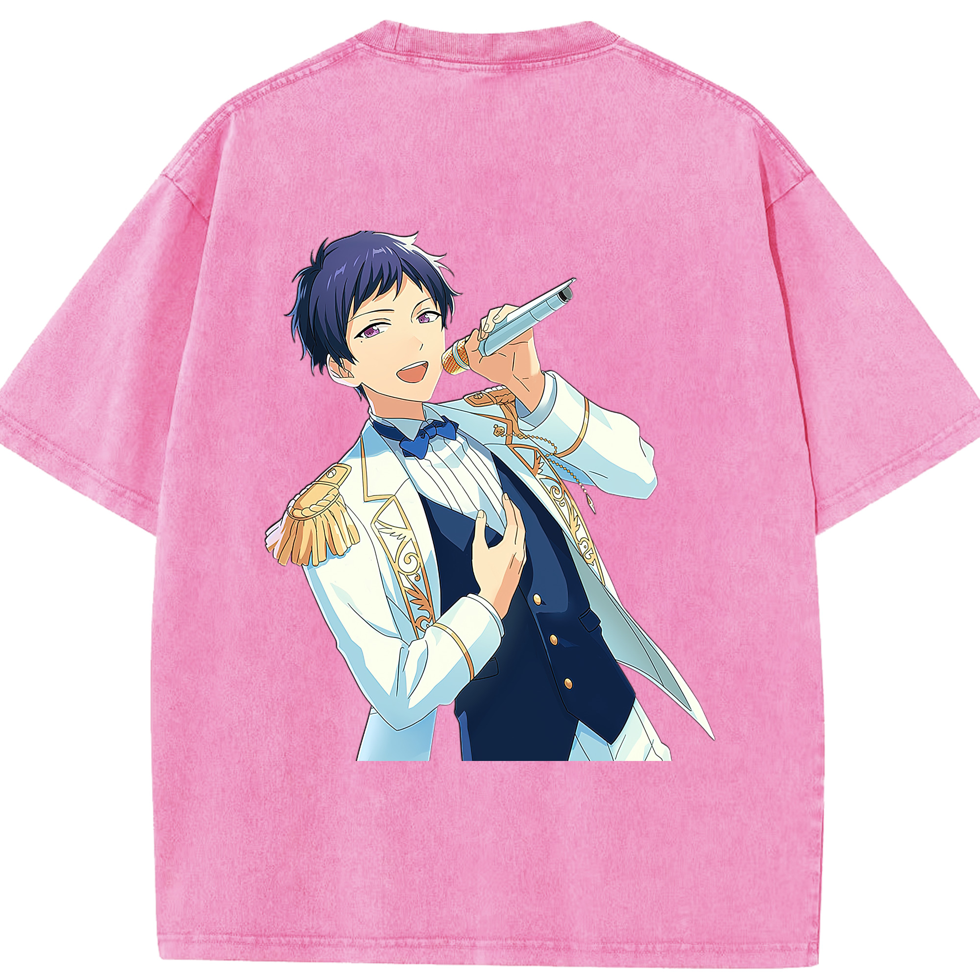 （画像用） あんさんぶるスターズ! Ensemble Stars 綿100% ヴィンテージ風 半袖Tシャツ（背面プリント）